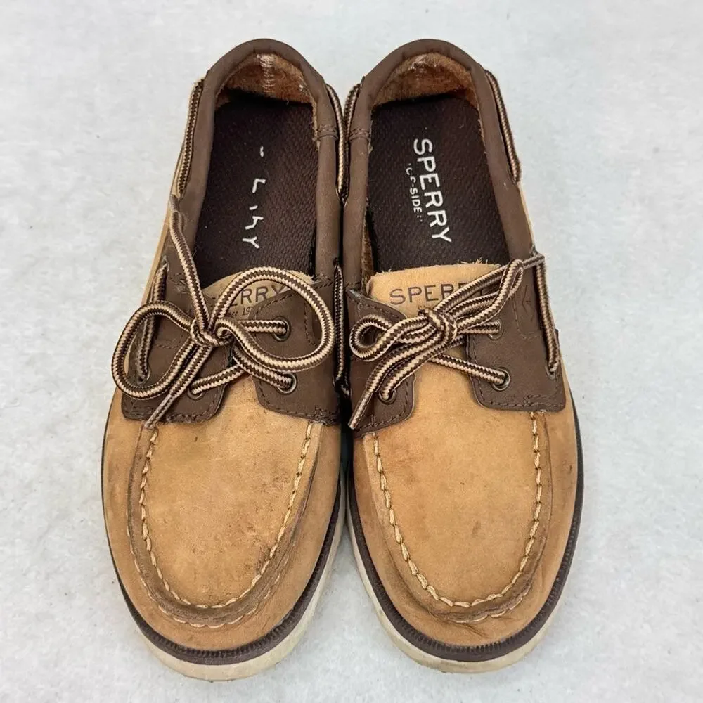Boys Leather Sperry Top Sider Shoes Loafers Leeward size 13 Boat Shoes